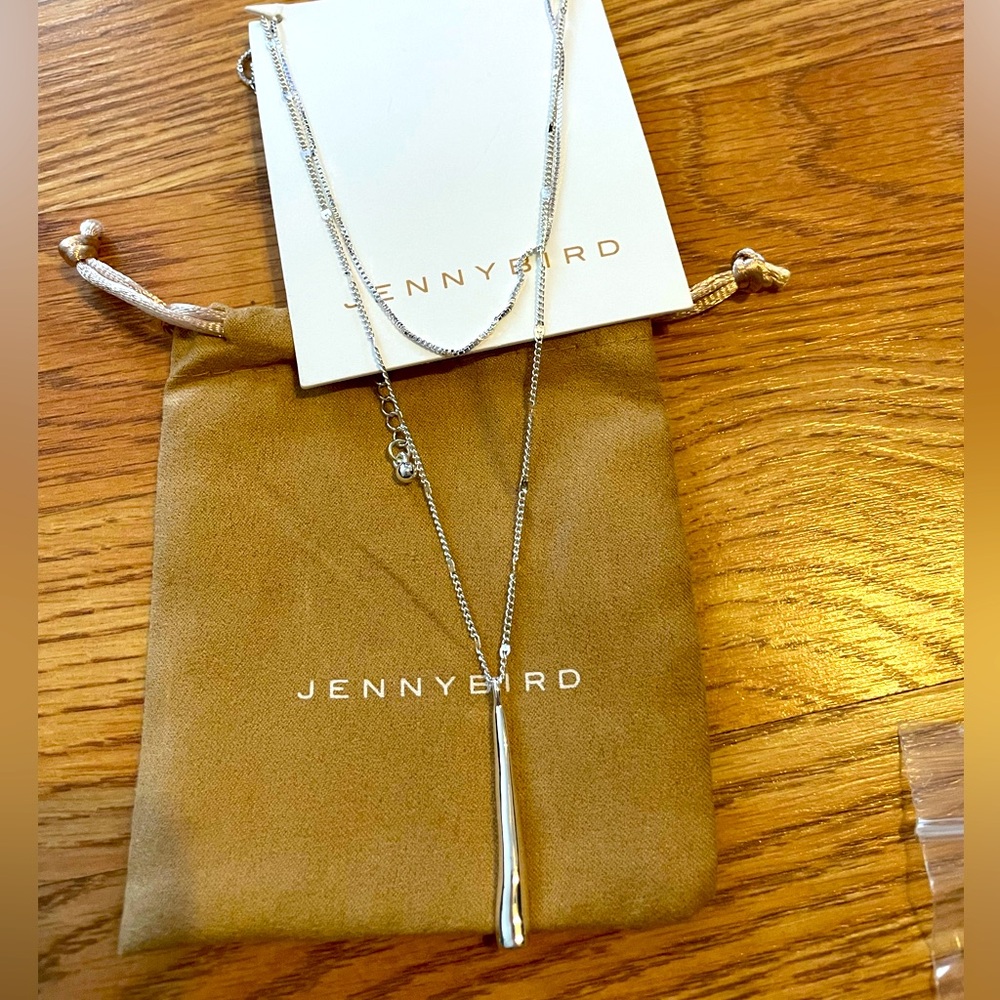 JennyBird silver layered pendant necklace NEW